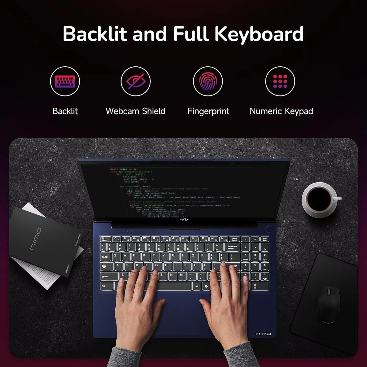 15.6" IPS FHD Gaming Laptop 8 Cores AMD Ryzen 7 6800H 16GB DDR5 RAM 1TB SSD AMD Radeon 680M GPU Backlit Keyboard Fingerprint Y109050