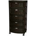 Black Natural Fiber Chest of Drawers H924