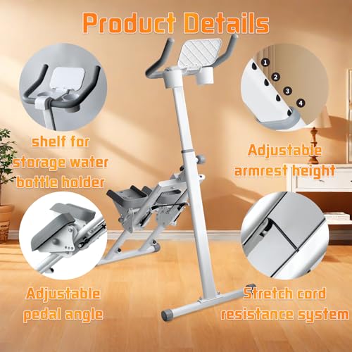 Folding Vertical Climber Exercise Stepper with Handle Y902680