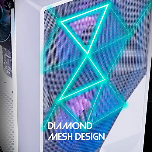 ATX Mid-Tower PC Computer Case with Tempered Glass Side Panel T615
