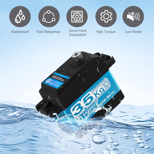 35KG High Torque Coreless Motor Servo Waterproof Metal Gear Digital Stainless Steel Gear Servo with 25T Servo Arm G919824