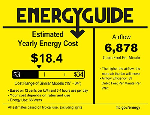 Large 60" Low Profile Indoor Ceiling Fan with Light and Remote Control, Black and Gold R89246