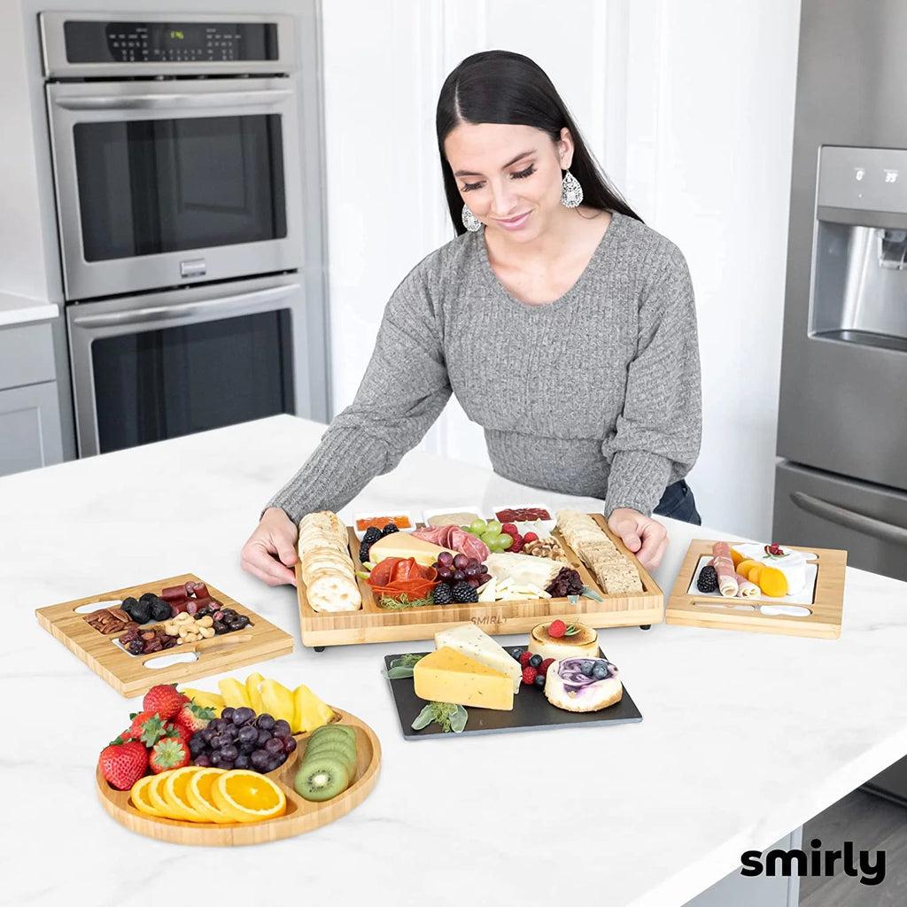 Bamboo Cheese Board and Knife Set Y9271