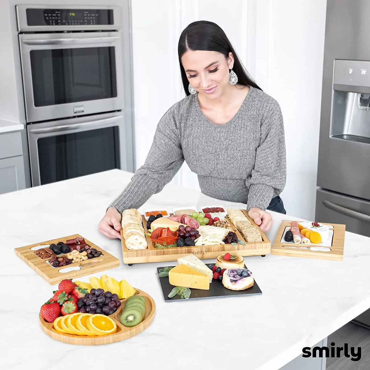 Bamboo Cheese Board and Knife Set Y9271