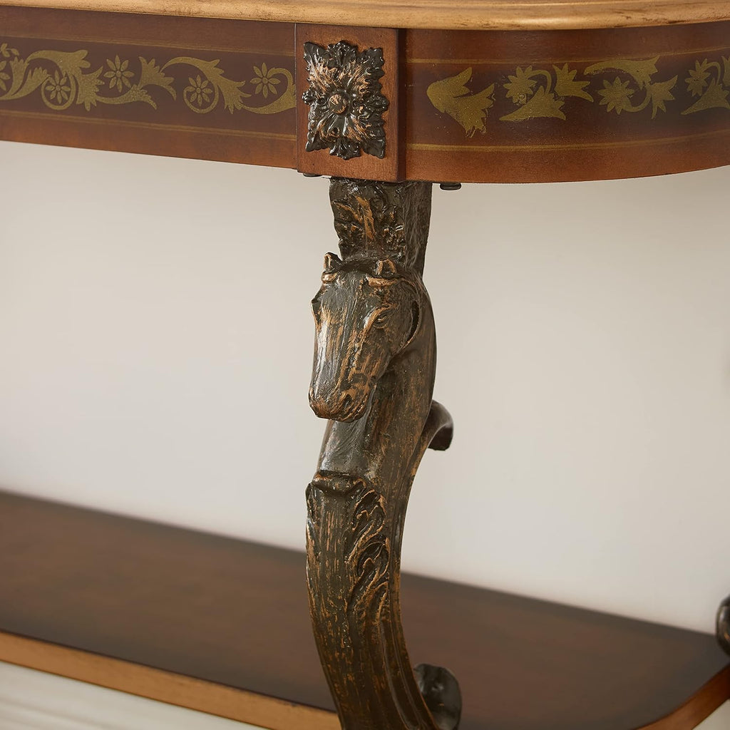 Brown and Gold Console Table 42 x 31.5 x 15.5 H245