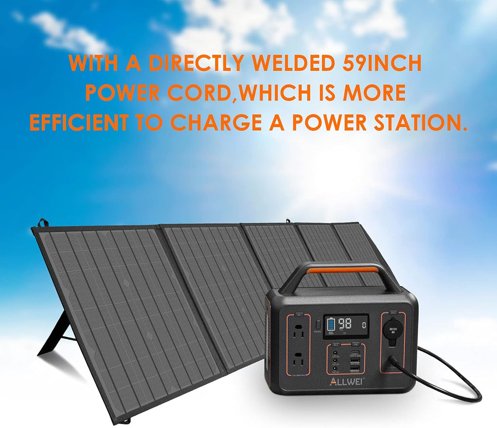 100W Portable Foldable Solar Panel with DC Adapters Z83010
