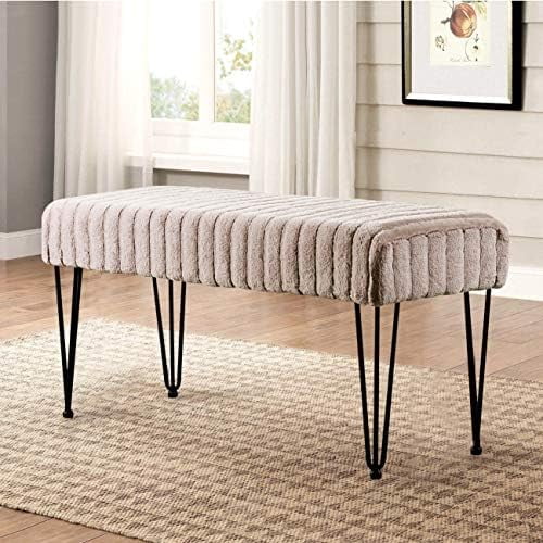 Faux Fur Ottoman Bench N68446