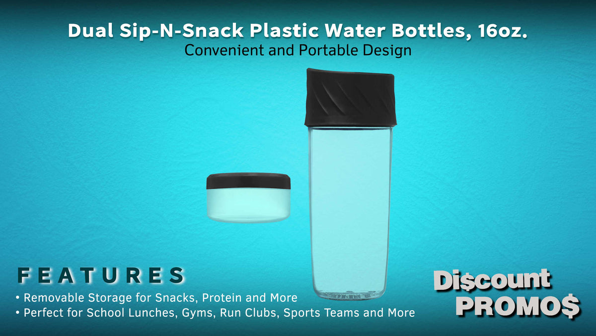 Black 16 oz Plastic Water Bottles Set of 10 T92163