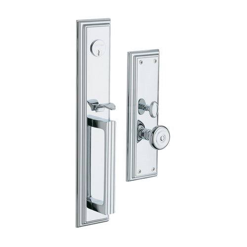 Satin Chrome Double Cylinder Mortise Handleset Trim Set W502