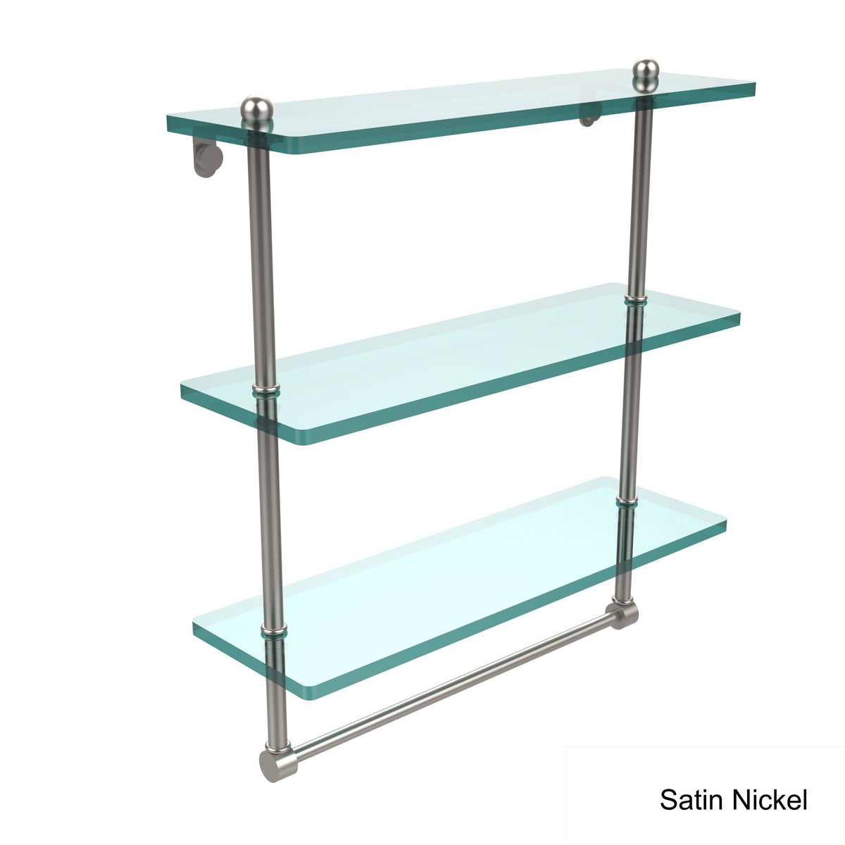 Triple Tiered Glass Shelf with Towel Bar Antique Bronze H171618