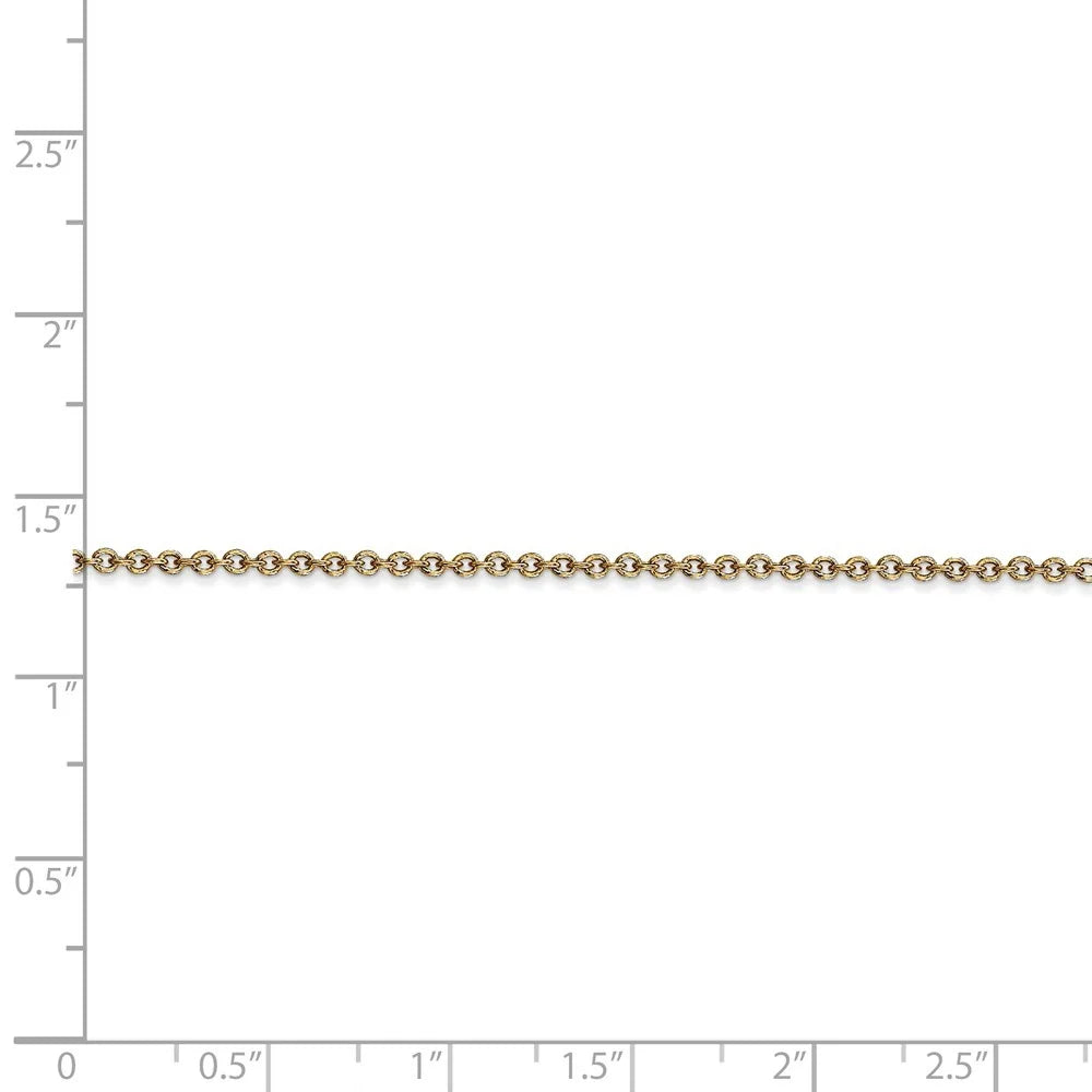 14k Gold 1.6mm Cable Chain Necklace 30 Inch 5.0 Grams K9441