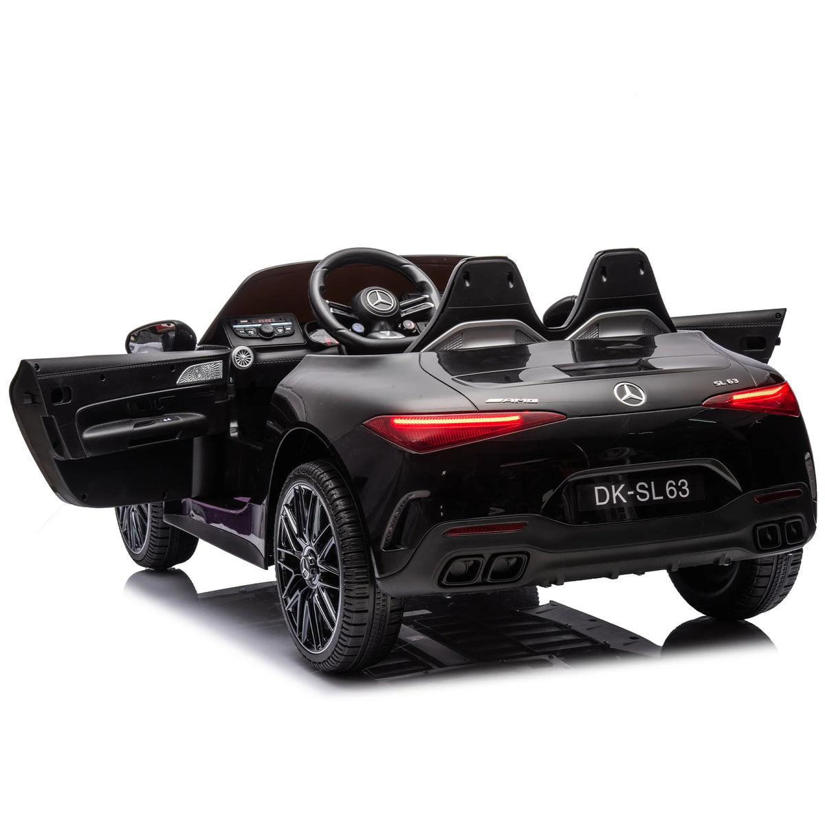 24V Electric Car for Kids with Parent Remote Control, Black S5482