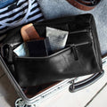 Black Leather Wash Bag I116