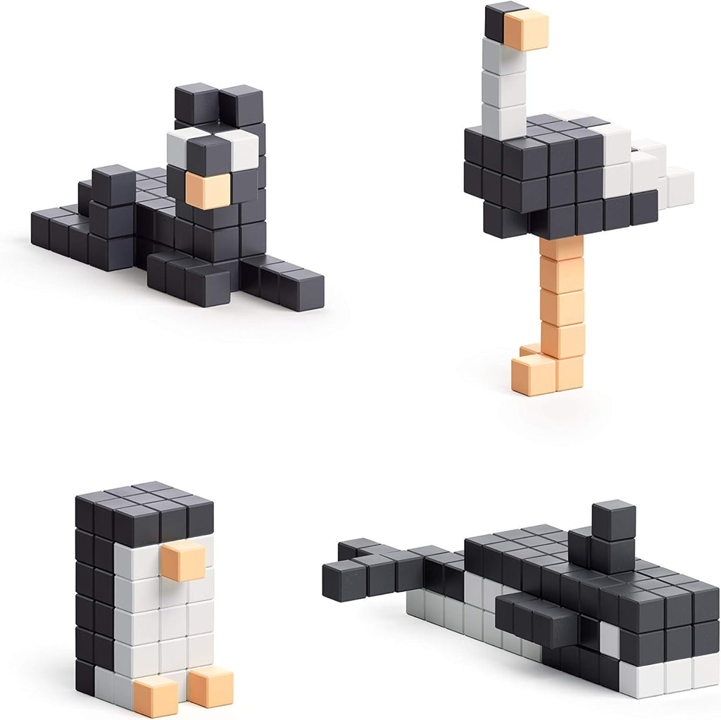 Black & White Animals Magnetic Blocks Set 195pcs L62251