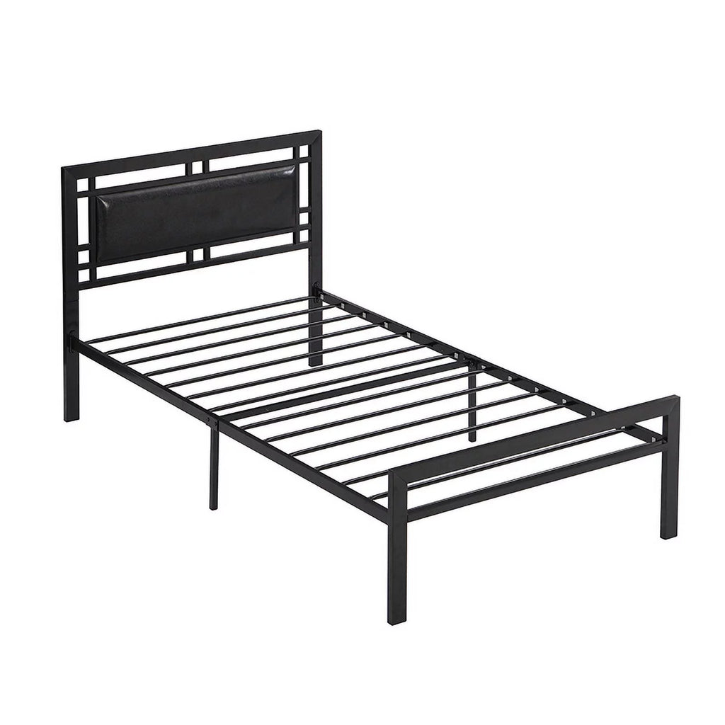Twin Size Black Metal Bed Frame C6299