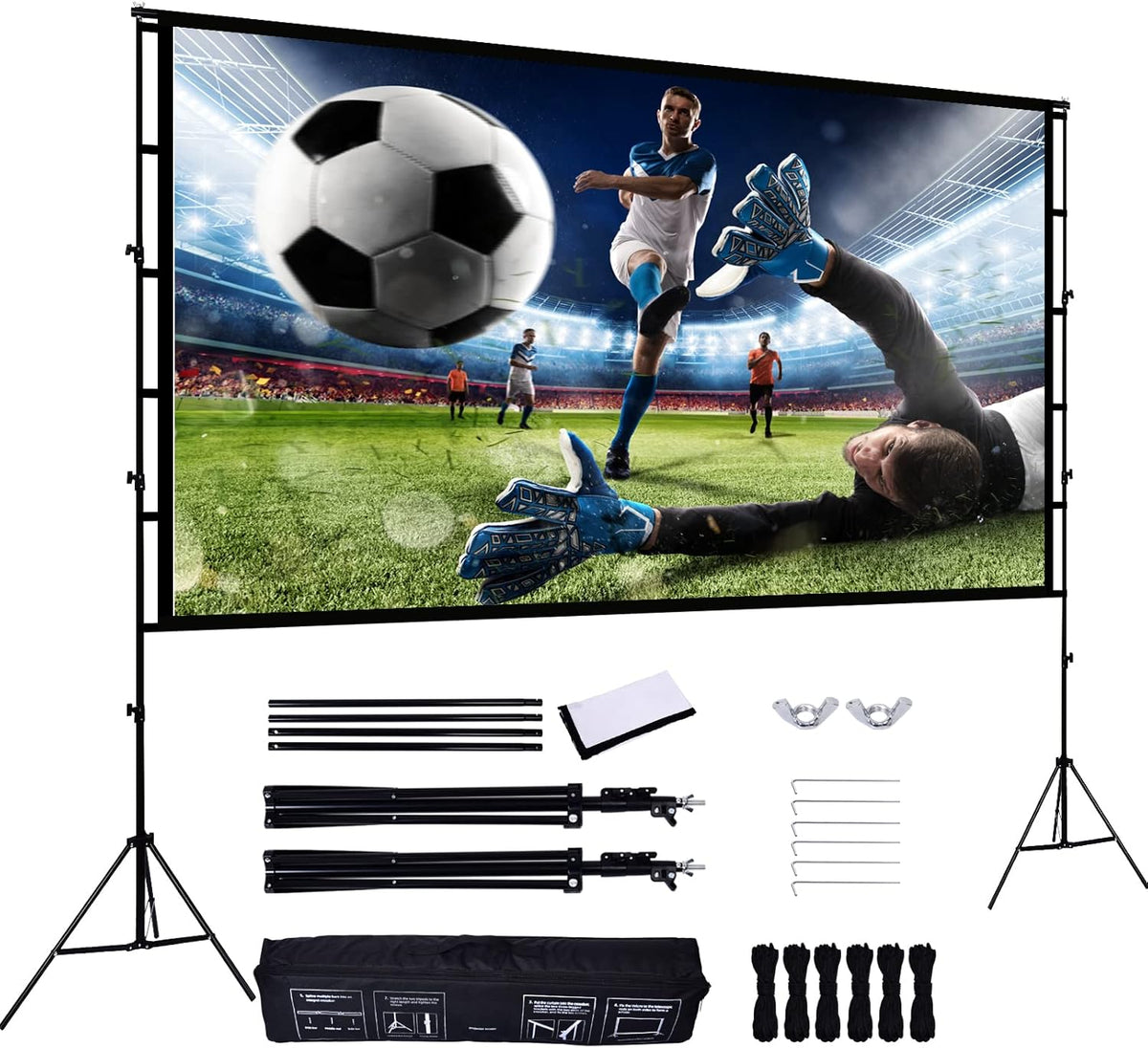100 Inch Portable Projector Screen with Stand U104500