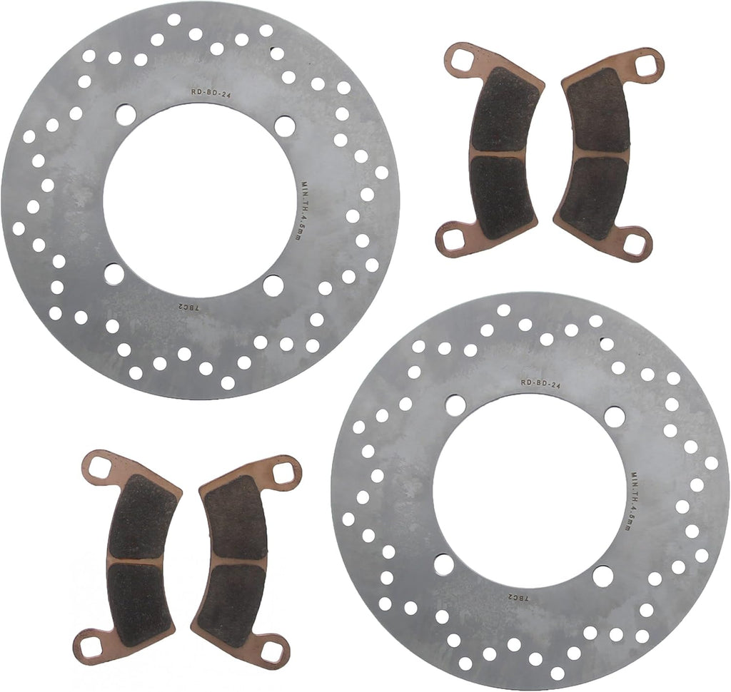 Rear Brake Rotors & Brake Pads for Polaris Ranger Crew 800 4x4 EFI S97244