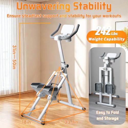Folding Vertical Climber Exercise Stepper with Handle Y902680
