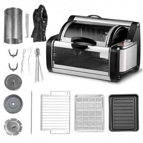 Horizontal Rotating Kebob Skewer Roaster Oven Grill S9594