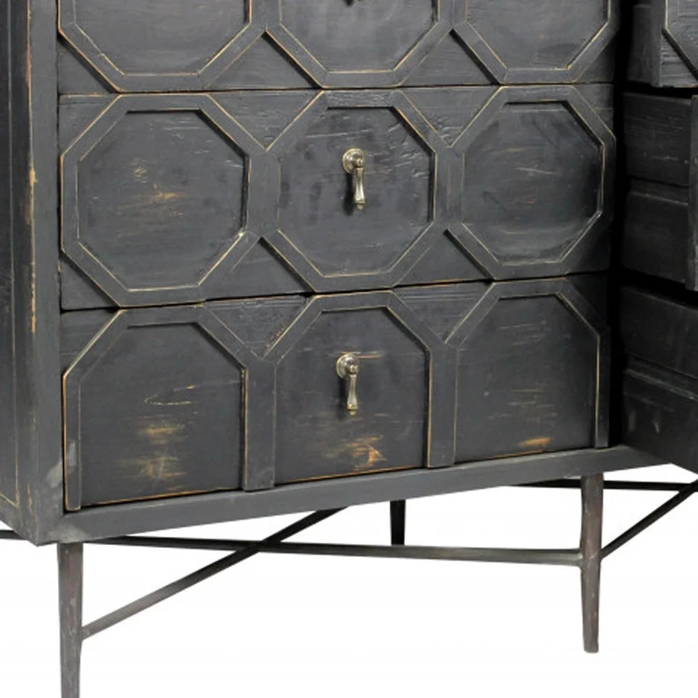 Solid Wood Six Drawer Double Dresser A886