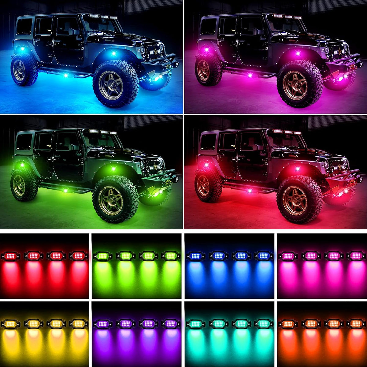6 Pods Waterproof Car Underglow LED Lights Kit I160