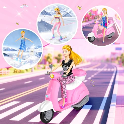 67PCS Doll Playset with Scooter & 11.5 Inch Doll Accessories H757419