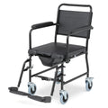 Commode Chair with Flip Up Armrests and 2 Locking Wheels W548823