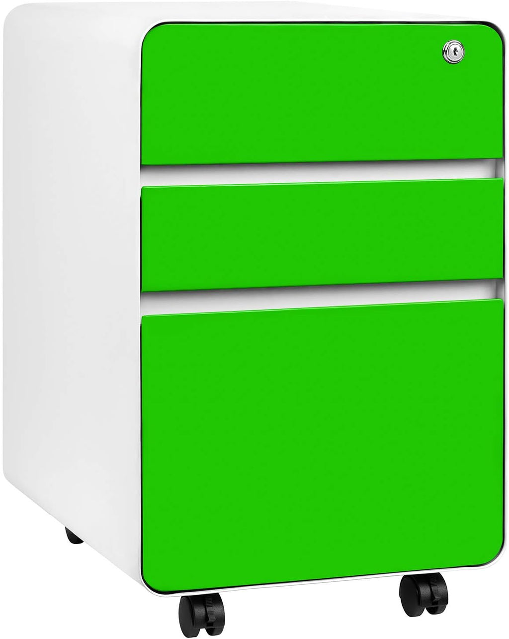 Black 3-Drawer Mobile File Cabinet S810