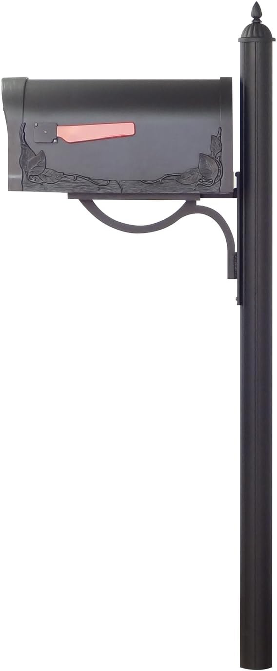 Floral Mailbox with Locking Insert and Mailbox Post M100841