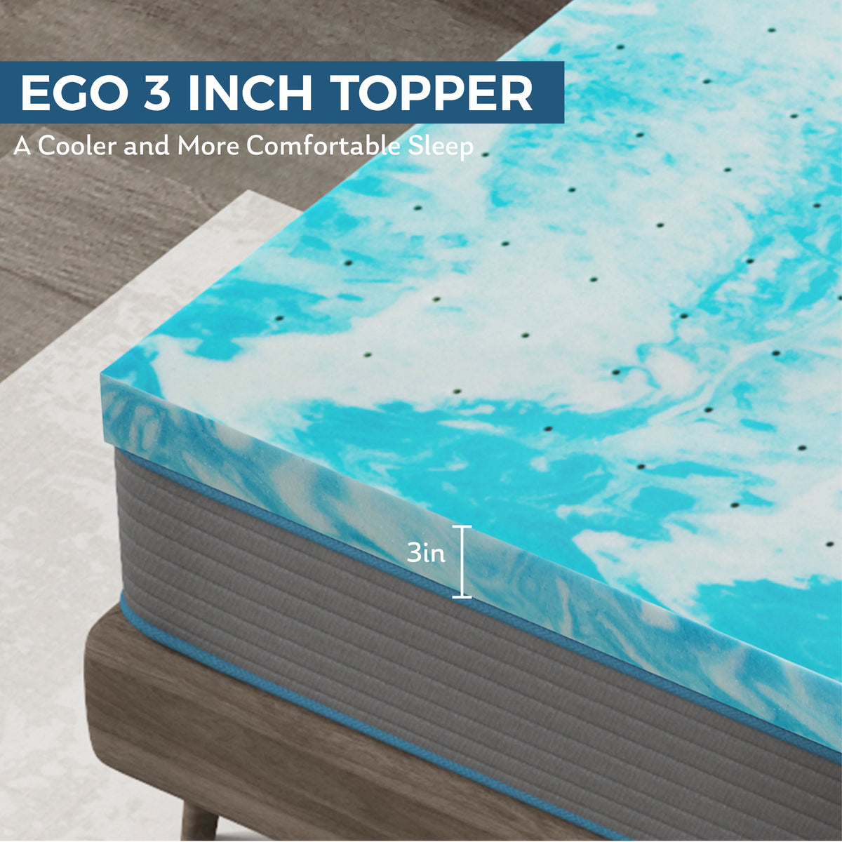 2 inch Cooling Gel Memory Foam Mattress Topper P89668