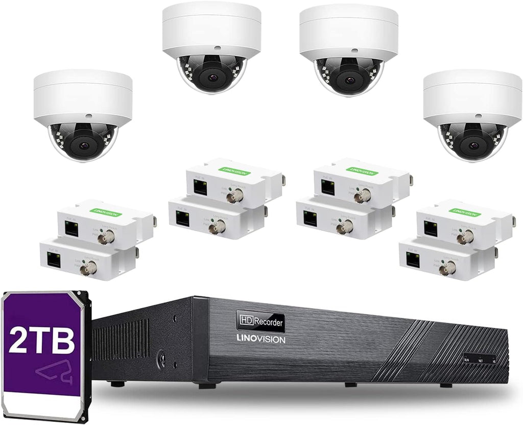 8CH 4K IP Security Camera System with 4 POE IP Dome Cameras R286662