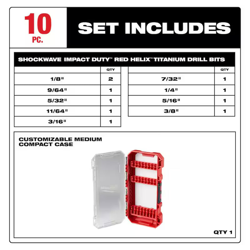 Titanium Drill Bit Set 10-Piece E81213