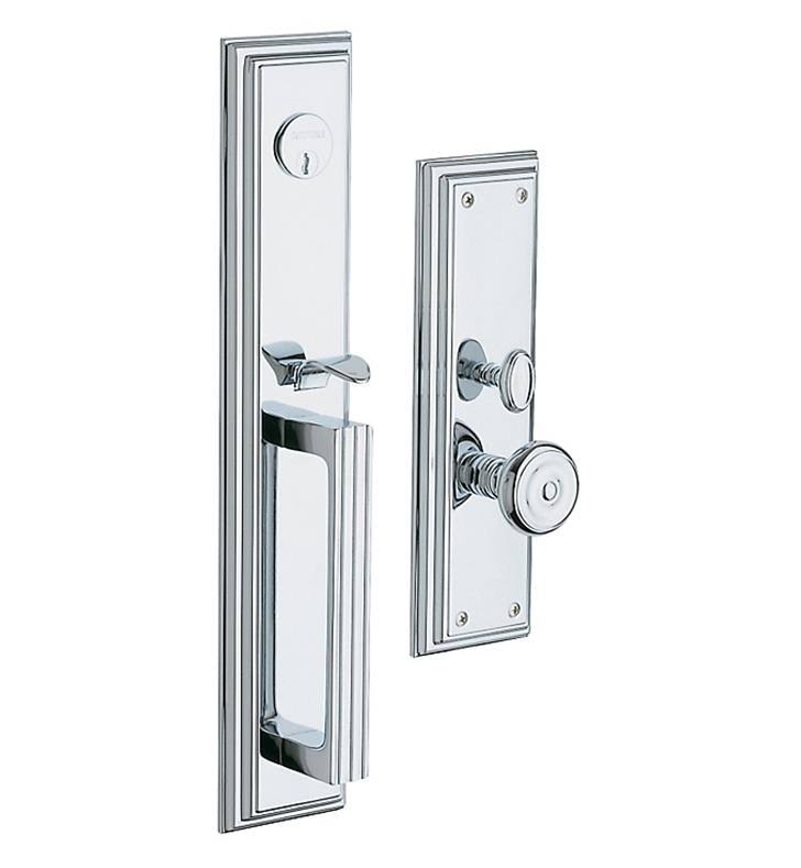 Satin Chrome Double Cylinder Mortise Handleset Trim Set W502