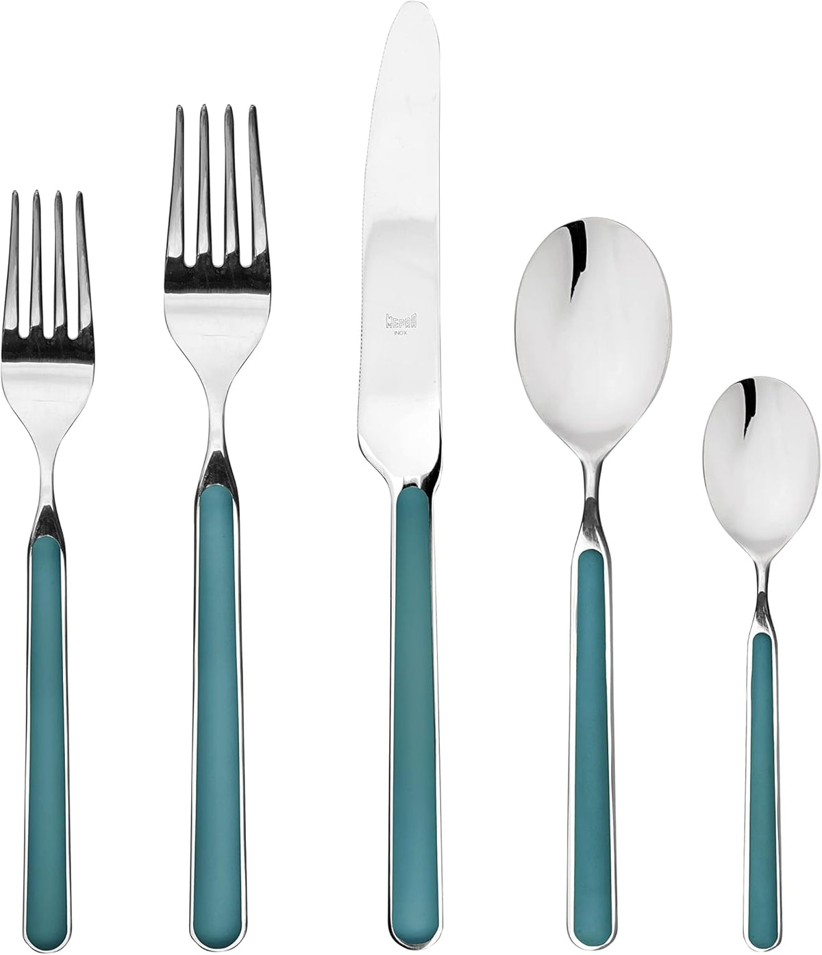 5 Piece Orange Flatware Set U7697