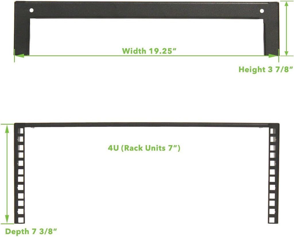 2U 19 Inch Vertical Wall Mount Server Rack Black T906
