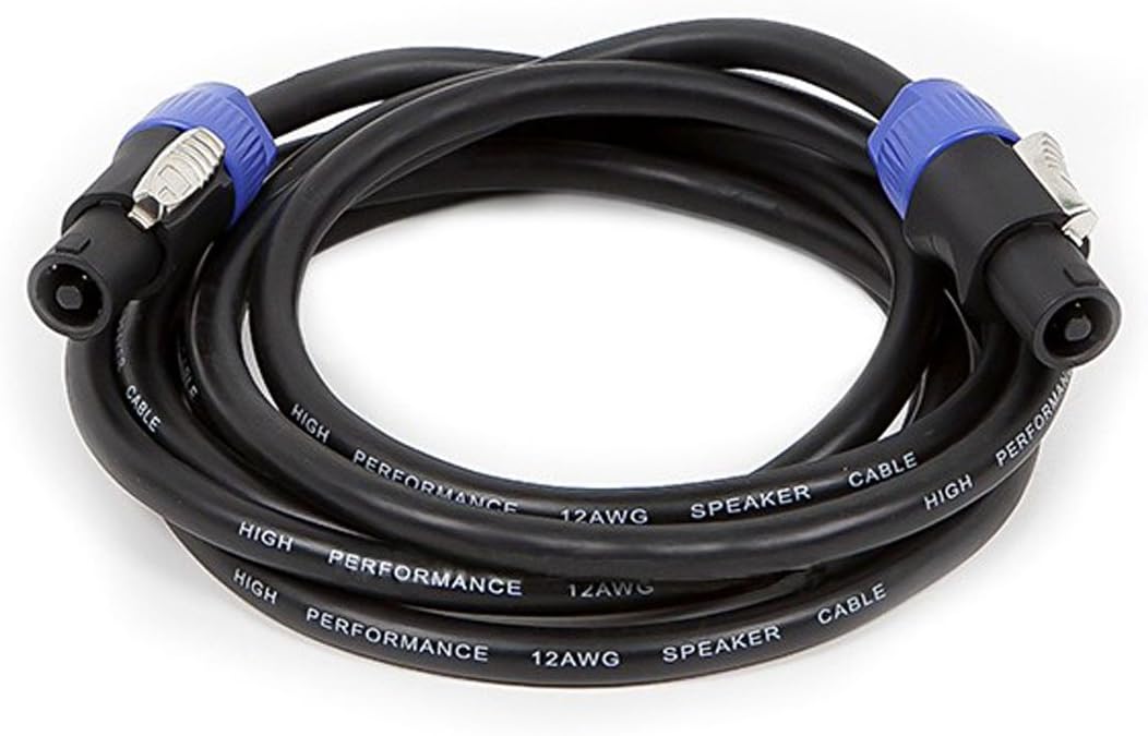 25ft 12AWG 2-conductor Speakon Type NL4FC Female to Speakon Type NL4FC Female Cable D207366