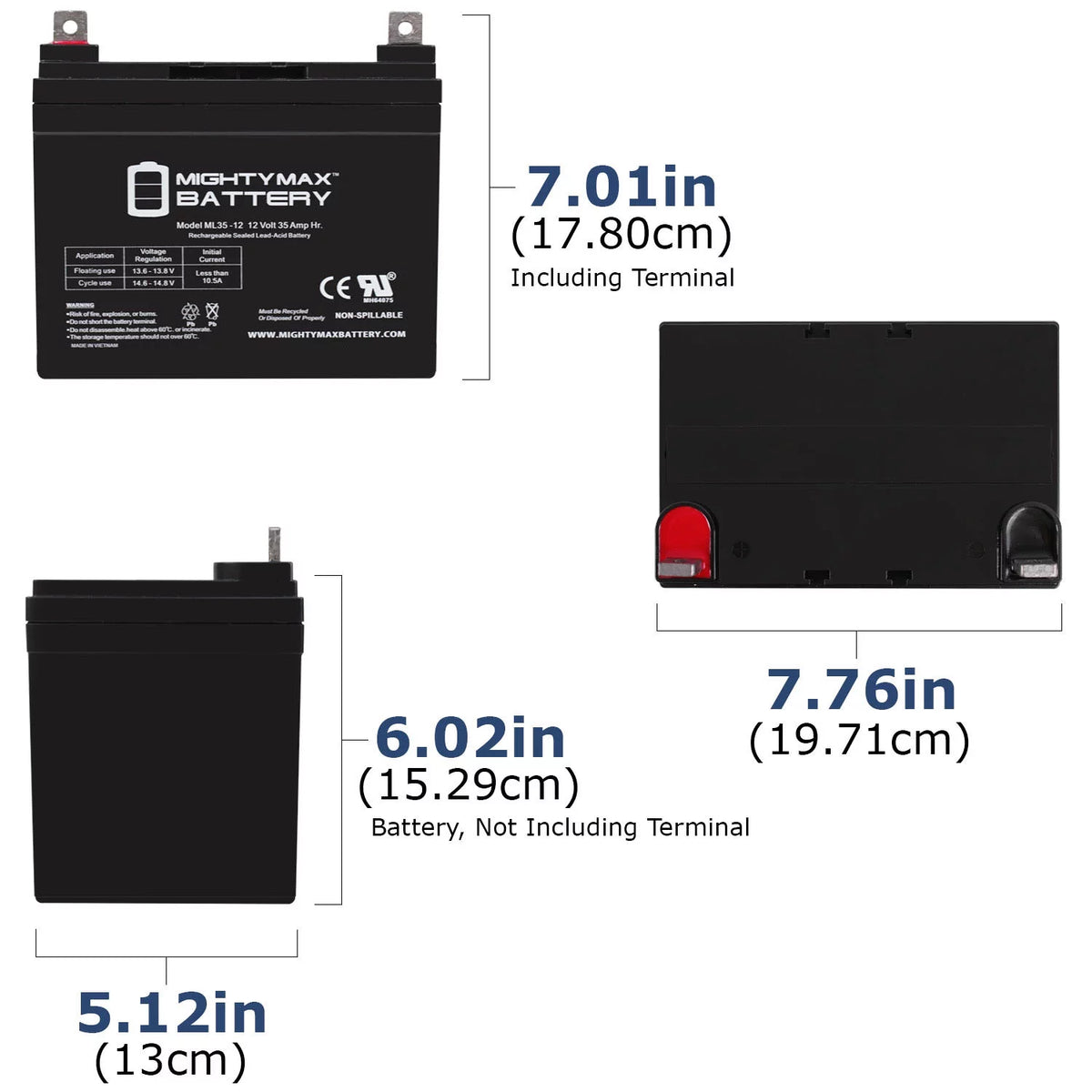 12V 35AH SLA Battery 2 Pack J5716