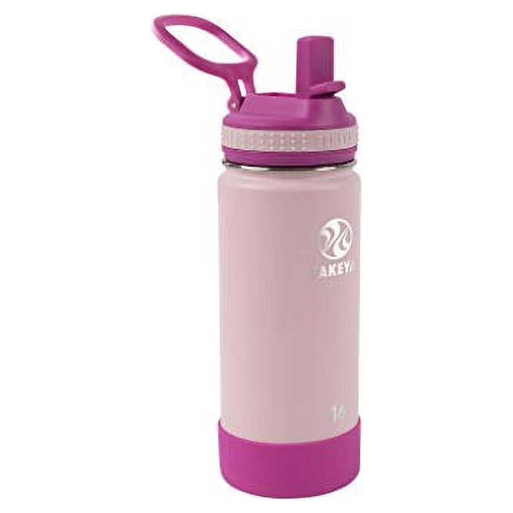 16oz Insulated Stainless Steel Bottle with Straw Lid R2580