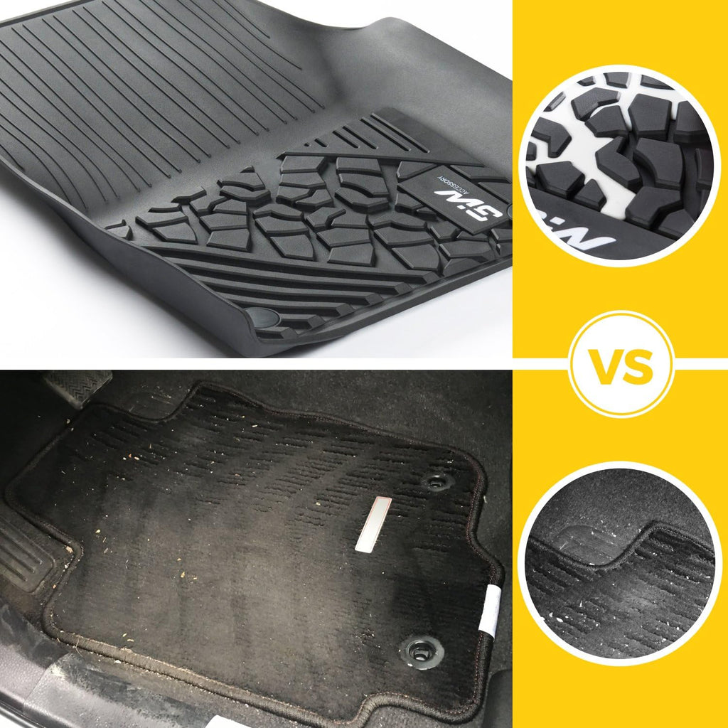 Black Floor Mats with Front Carpet Mats B5485