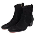 Black Suede Chelsea Boots Q3640