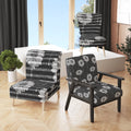 Upholstered Patterned Accent Chair and Arm Chair Y532772