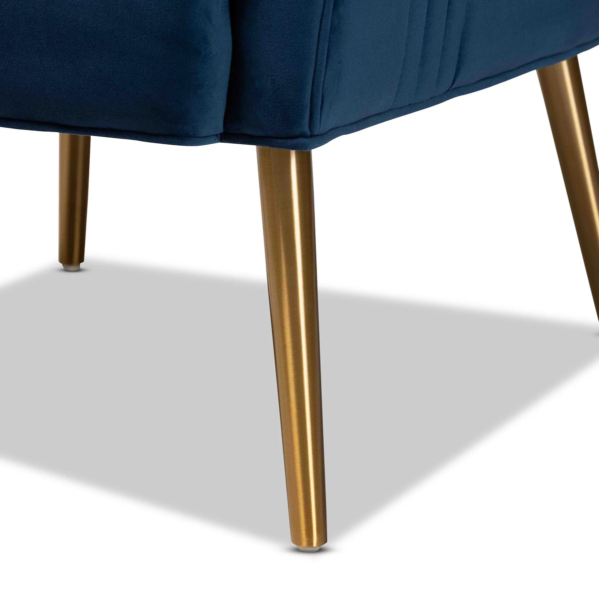Navy Blue and Gold Wingback Chair C838