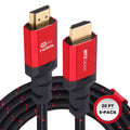 5-Pack 25 ft. High-Speed 18Gbps HDMI 2.0 Braided Nylon Gold Plating 4K @ 60Hz HDMI Cables M939975