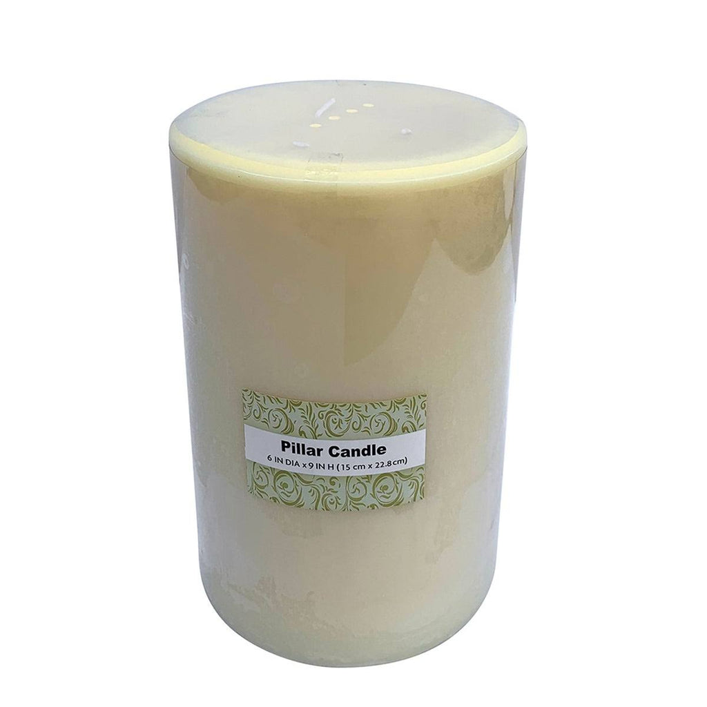 6 x 9 inch Ivory Pillar Candle Set of 4 J951537