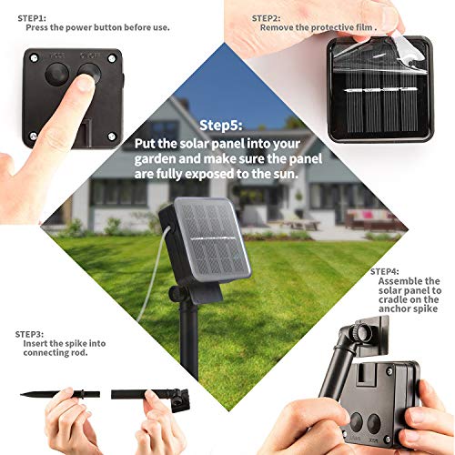 20 LED Solar Pathway Lights Outdoor Waterproof with 8 Lighting Modes P6572