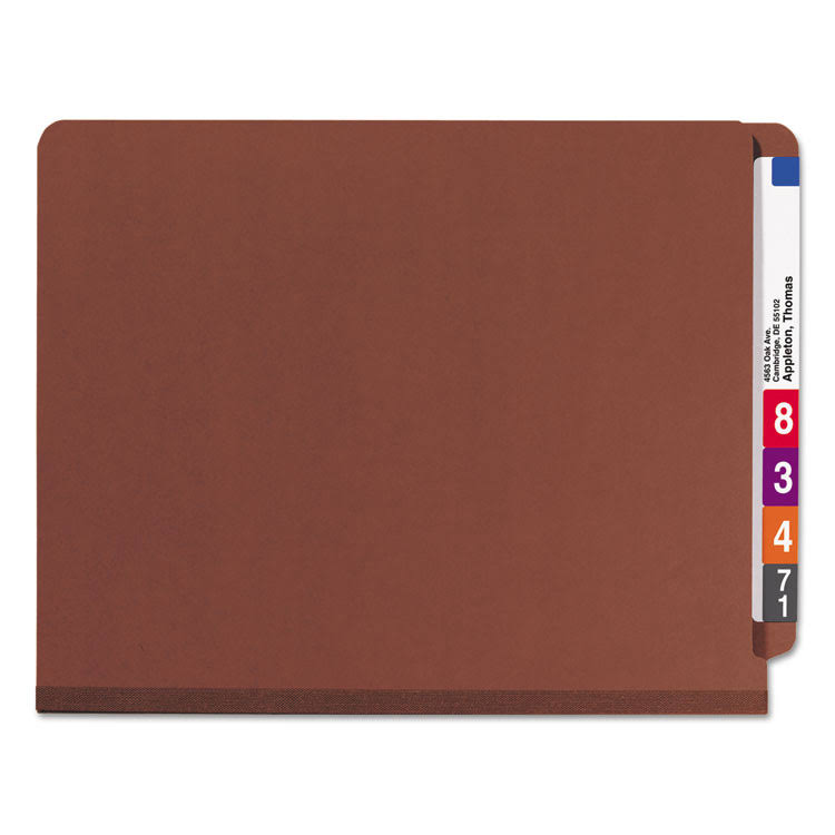 Red Letter Size Classification Folders with Fasteners, 10/Box W4336
