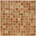 Tan Gold 12 in. x 12 in. Glass Mosaic Tile H8630