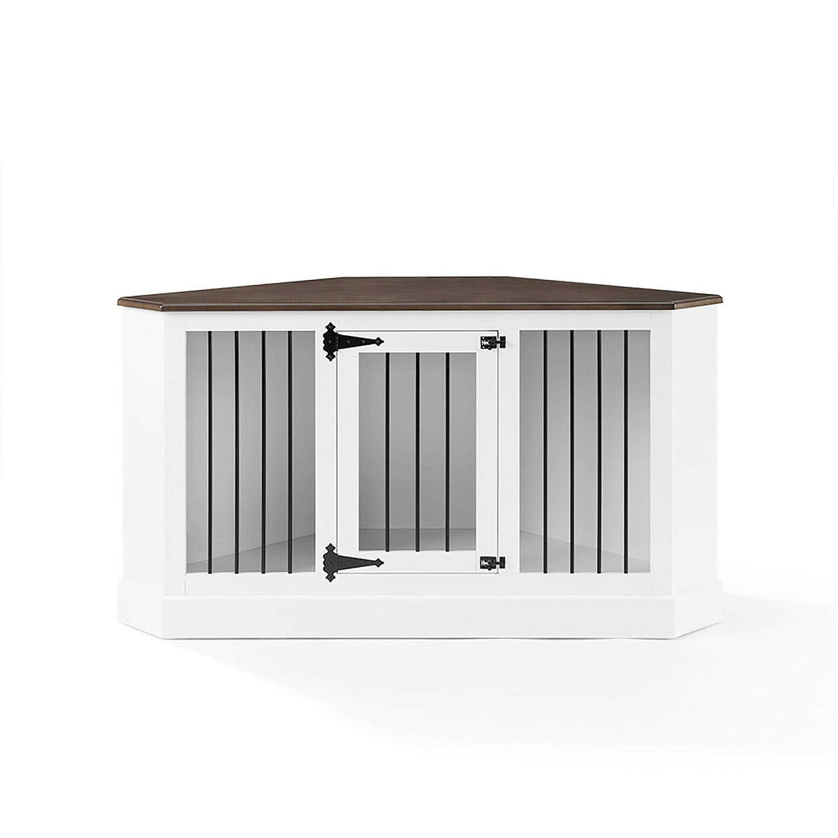 White Corner Credenza Dog Crate O4775