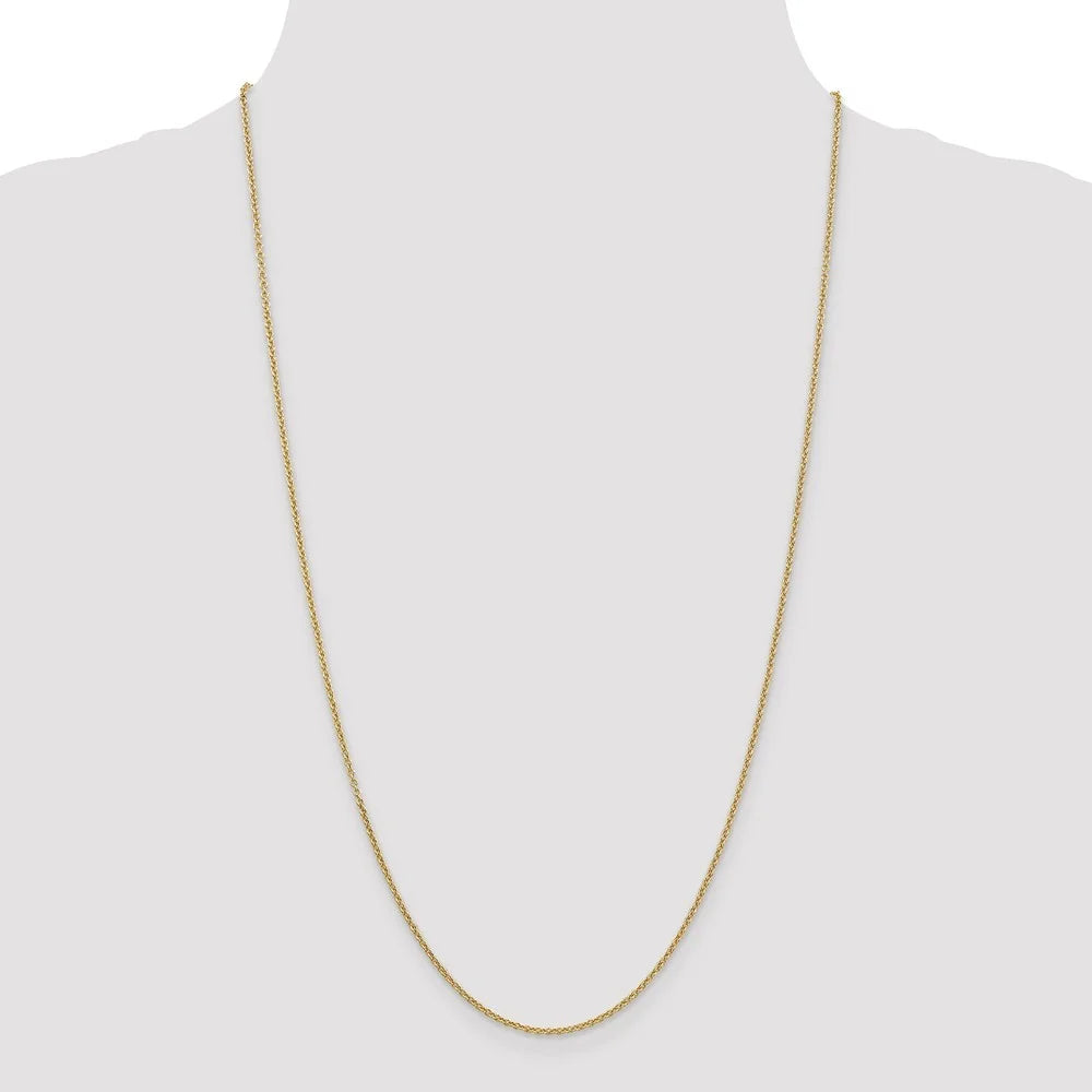 14k Gold 1.6mm Cable Chain Necklace 30 Inch 5.0 Grams K9441