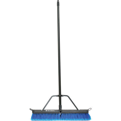 24x22 Push Broom with Plastic Block and Steel Handle, Pkg Qty 4 N1920